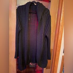 No Boundaries Hooded Ribbed Cardigan